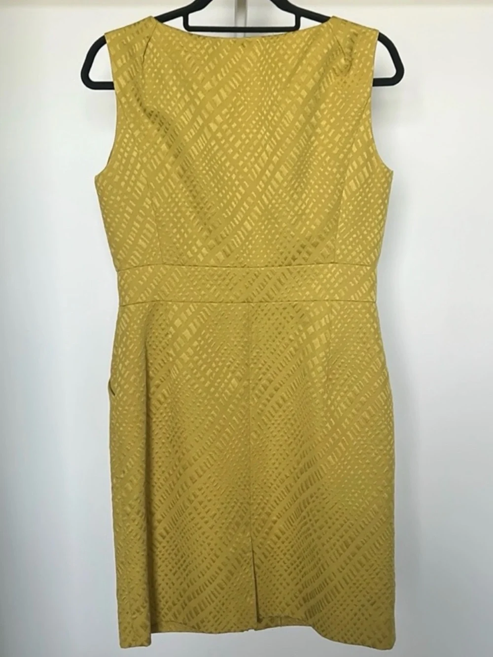 TAHARI ASL Women’s Zip Front Sheath Dress Size 8 P Mustard Gold - Picture 14 of 14